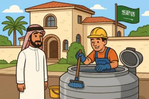 تنظيف خزانات المياه